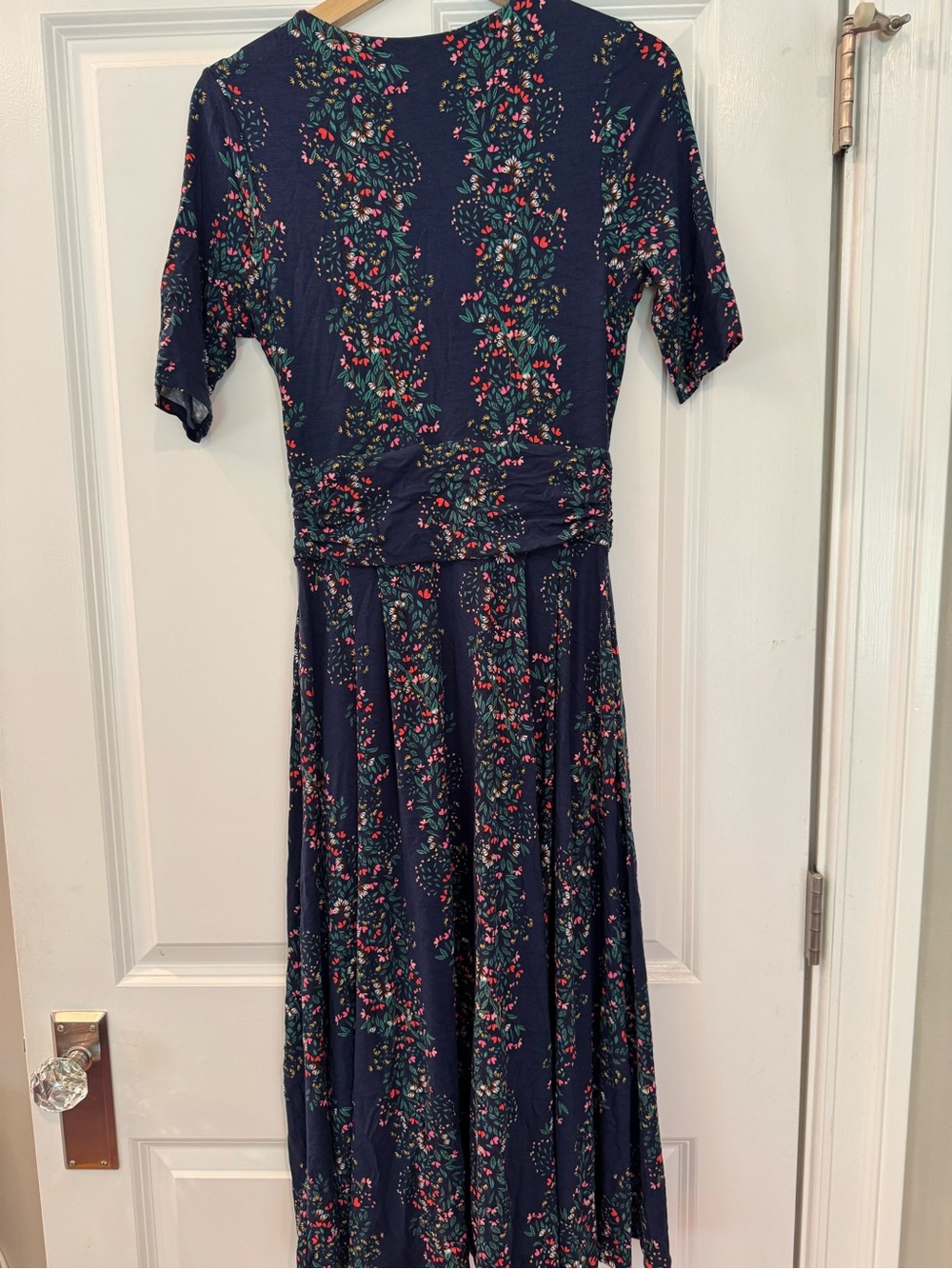 Boden Navy Floral Midi Dress - Picture 3 of 4